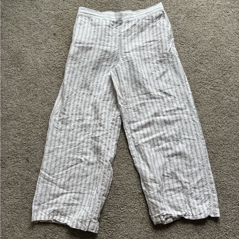 Loft White Tan Lightweight Pants